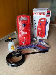 New) EMTOP High Pressure Car Washer - 130 Bar, Carbon Brush Motor