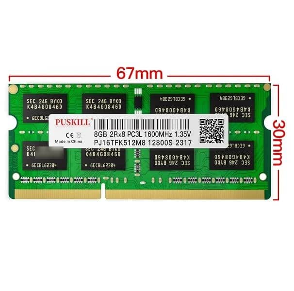 Walram PUSKILL Ram Memory Notebook Memoria Sodimm DDR3L 1.35V 8GB 1600 7