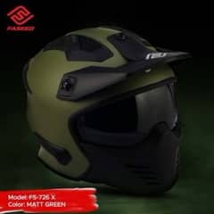 Faseed - Army Green detachable skull helmet 0
