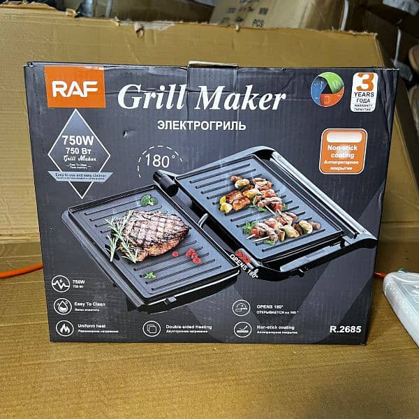 RAF ORIGINAL PANINI GRILL MAKER GRILL SANDWICH BURGER STEAKS VEGGIE 2