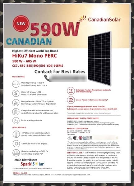 canadian TopCon 595w N-Type bificial 610w Genuine Tier1 Solar panel 1