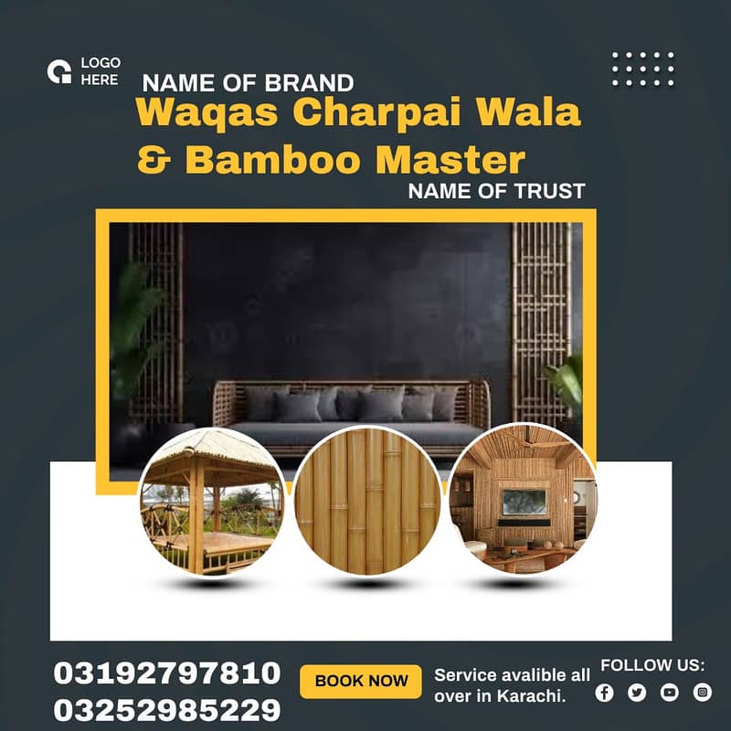 Bamboo Partitions / Bamboo Wall / Jaffri Shades Wood Works/Tents/Shade 7