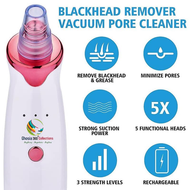Electric Blackhead Remover Vacuum Acne Cleaner Black Spots Removal 2