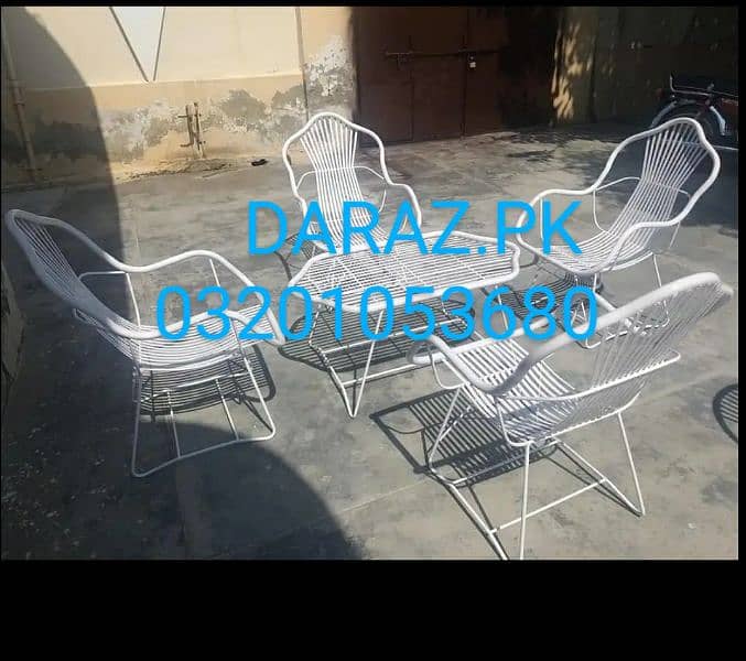 outdoor furniture garden iron chairs table 2