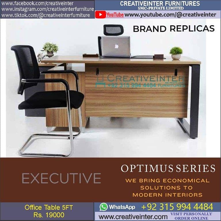 Executive Table Office Chair Reception Desk Conference Sofa CEO Manage 9