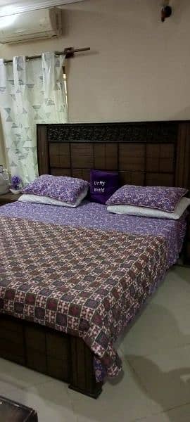 King Size Bed set With 2 Side Tables 1