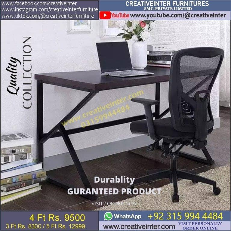 Laptop Office table study desk chair computer staff working workstatio 1