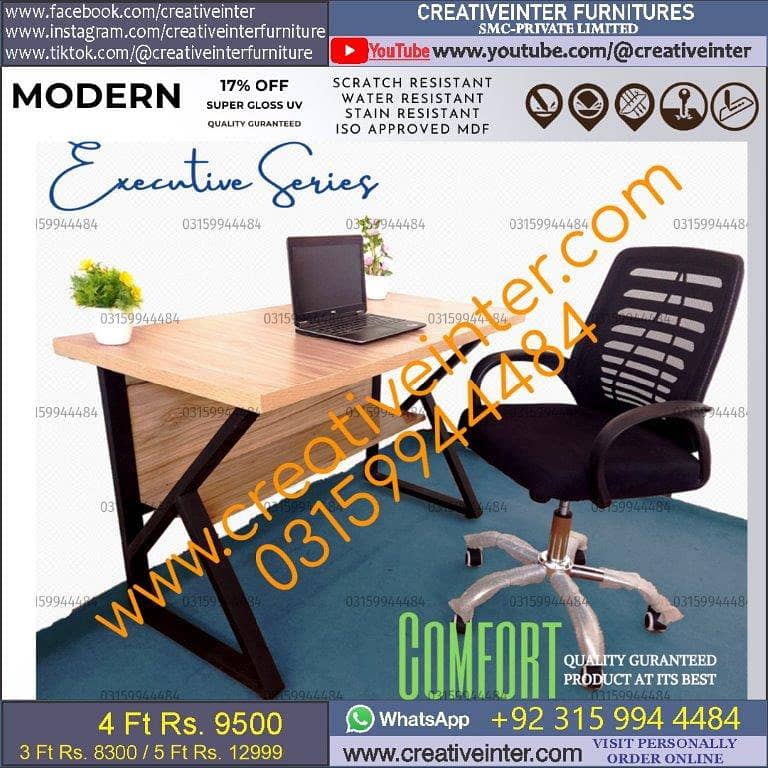 Laptop Office table study desk chair computer staff working workstatio 19