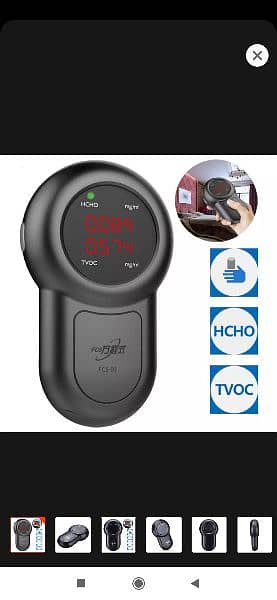 Air Quality METER Monitor Multifunctional  Air Quality Detector TVO 8