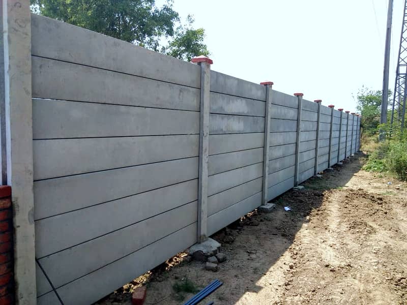 Boundary Wall, Solar Blocks, Garden Bench, Barriers,  Roof, Pavers 16