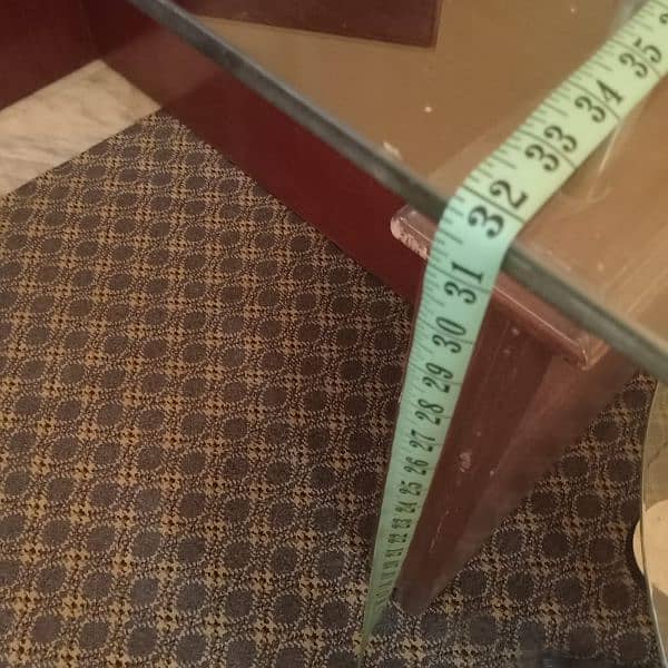 Wooden Office table top 12mm glass 0