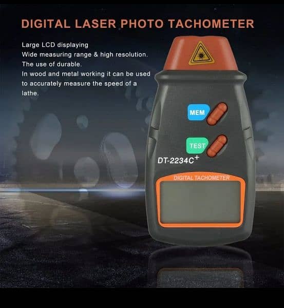 Digital Laser Photo Tachometer Non Contact Rpm Tach Laser Ta 1