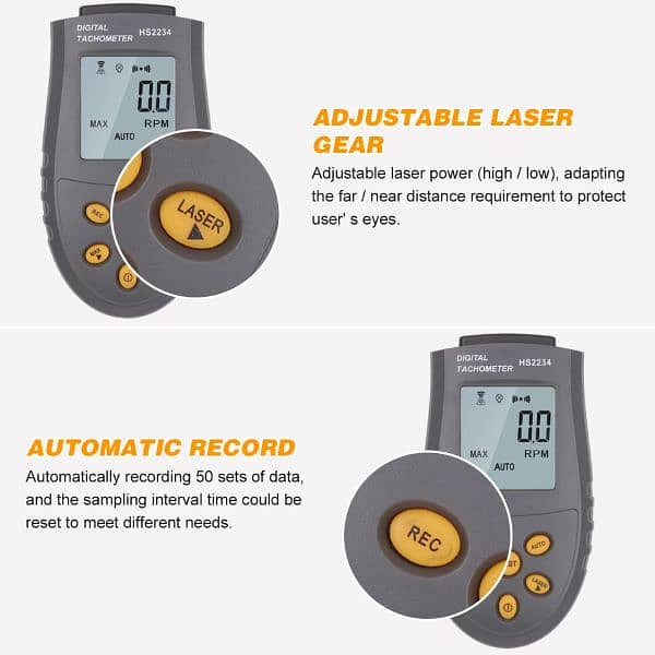 Digital Laser Photo Tachometer Non Contact Rpm Tach Laser Ta 5