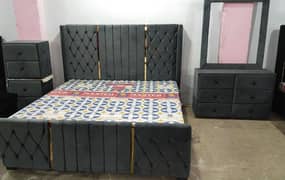 bed set /wooden bed/King size bed/poshish bed/ 0
