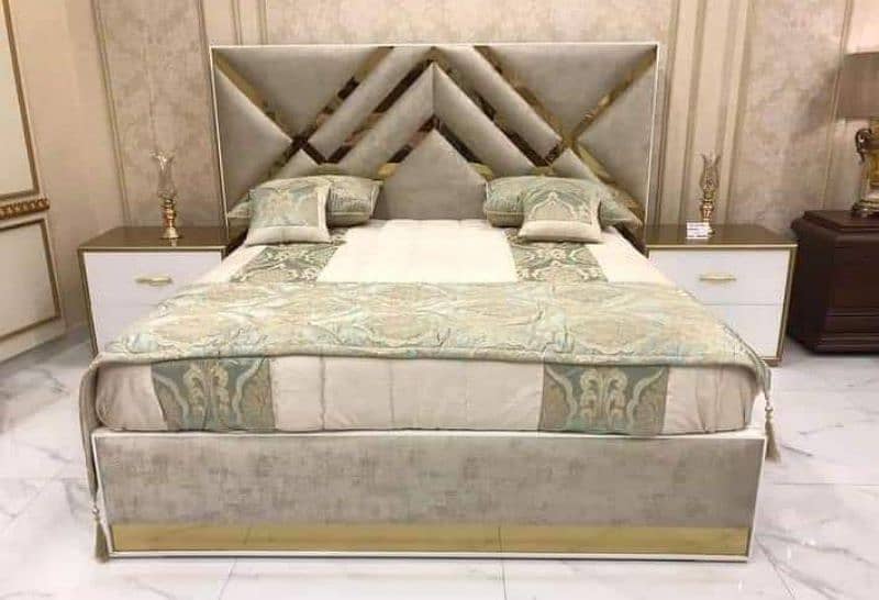 bed set /wooden bed/King size bed/poshish bed/ 1
