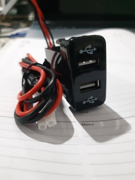 Dual USB Socket Charger / Indash /Dashboard Mount 2 USB Port Fa 9