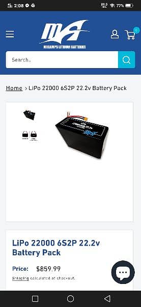 MaxAmps LiPo 22000 22.2v true 40c drone Battery Pack 3