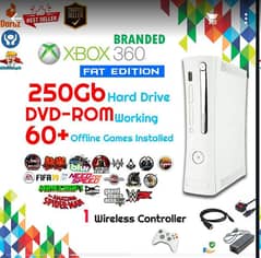 Xbox 360 with 65 games  gta 5 already installed with controller chargr 0