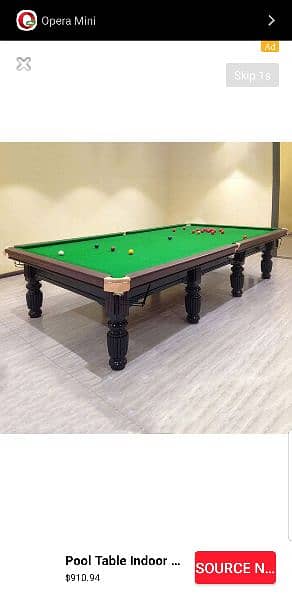 CUSTOMIZED SNOOKER TABLE / BILLIARDS / POOL TABLE / SNOOKER TABLE 1