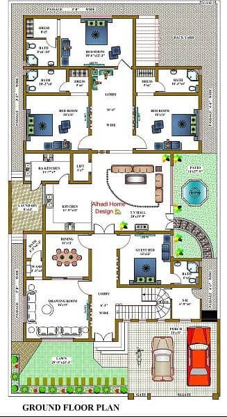 Maps of Houses & building(گھر کا نقشہ بنوائیں)  per Marla Rate:5000 Rs 8