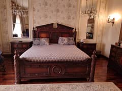 Wooden Bed| King size Bed | Bedroom set | Newly wed couple Furniture