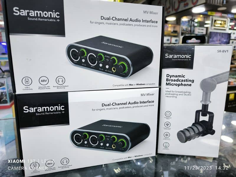 Saramonic Duel Channel Interface and Saramonic SR BV1 PodMic 0