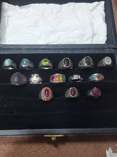 14-Silver Rings with Real Gem Stones