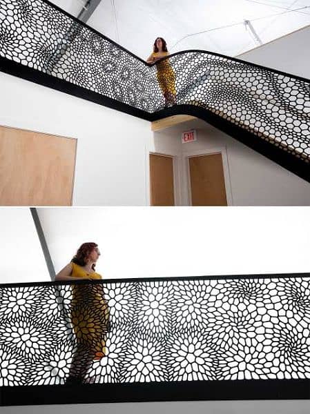 cnc railing design for front elevation an stair case 9