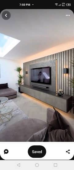 Media wall,Tv unit,Flutted panel,wpc paneling,false ceiling,interior d