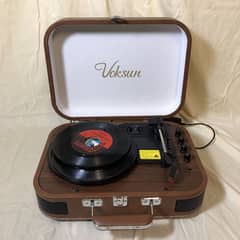 Voksun vintage LP Record Player gramophone Turntable with Speakers