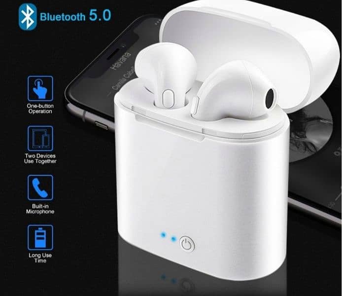 handsfree Mic call watch earbud Wireless Bluetooth Headphone Headset 7