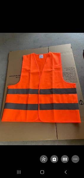 Safety Vest Jackets Reflective Strips Vest 120GMS Custom Printing Logo 0