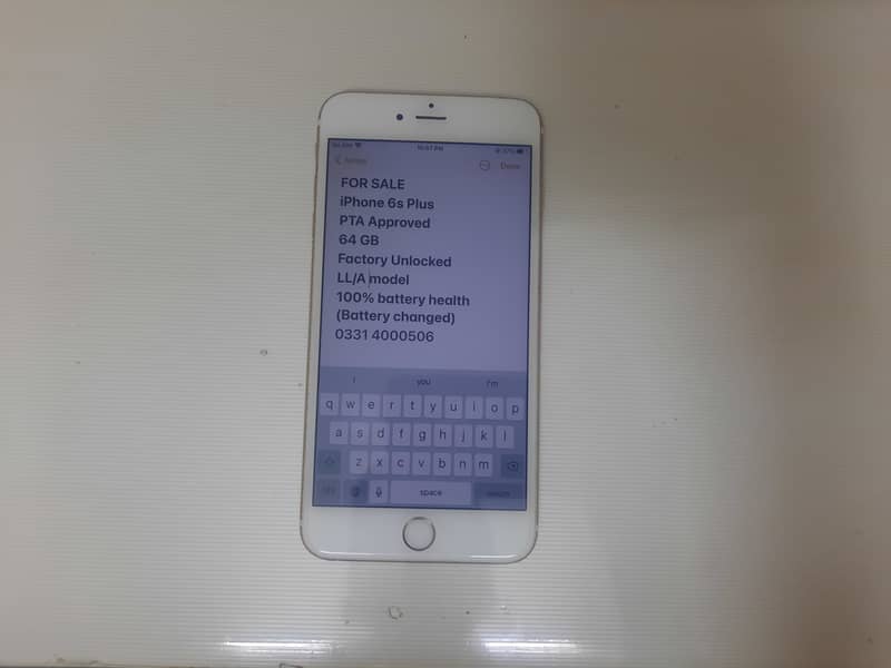 Iphone 6s plus 64 GB Factory unlocked,Facetime LL/A model PTA approved 1