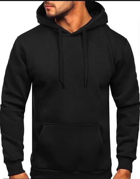 Men's stitched fleece plain Hoodies - Western - 1080500290