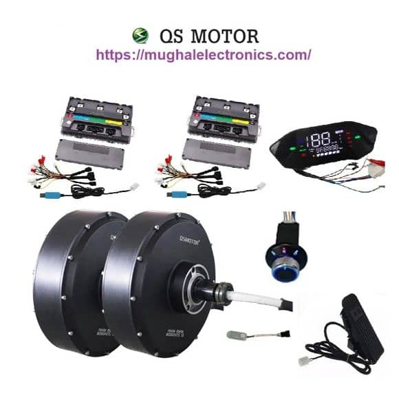 QS  Electric Car Hub BLDC Wheel Motor Controller Throttle Set 0