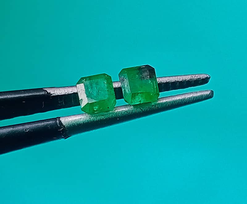 Emerald Gemstones Pair With Certified ~ Zamurd ~ Zamurd from Swat. 2