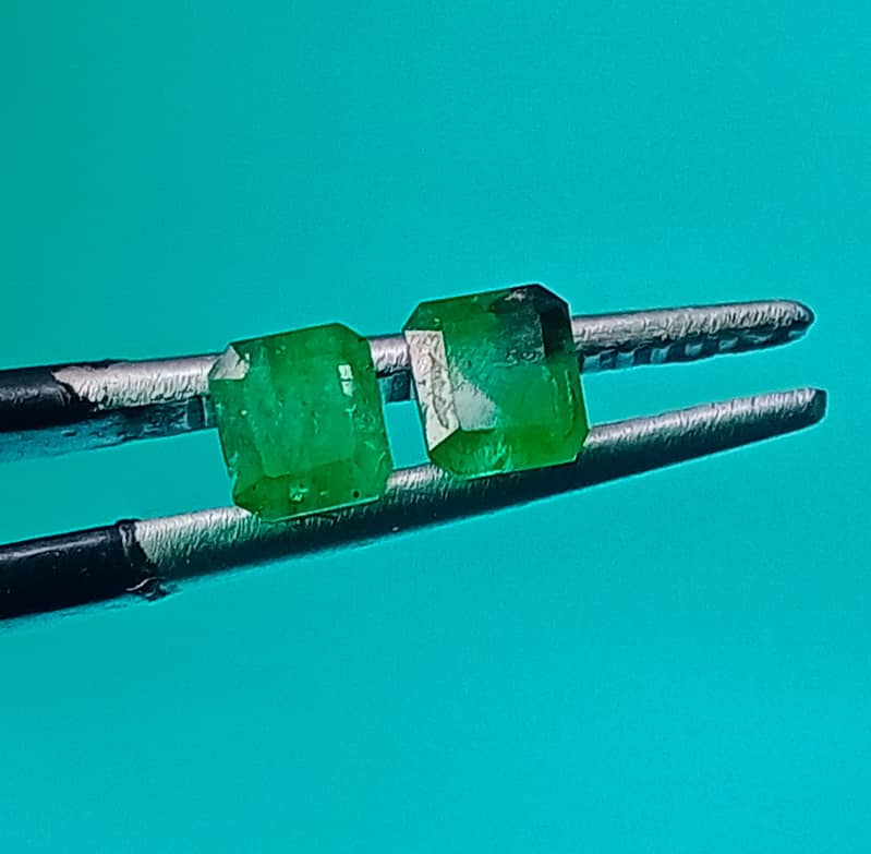 Emerald Gemstones Pair With Certified ~ Zamurd ~ Zamurd from Swat. 4