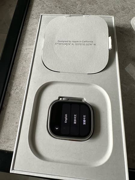 Apple Watch Ultra with ocean blue  band 1