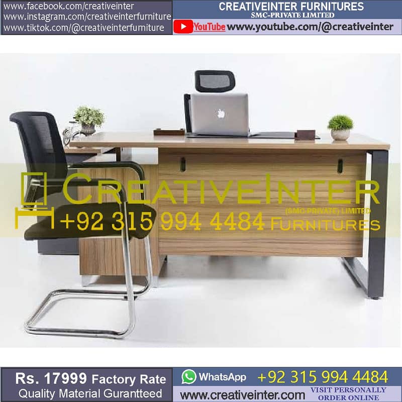 office Table Meeting Reception Desk Mesh Back Chair Workstation Study 0