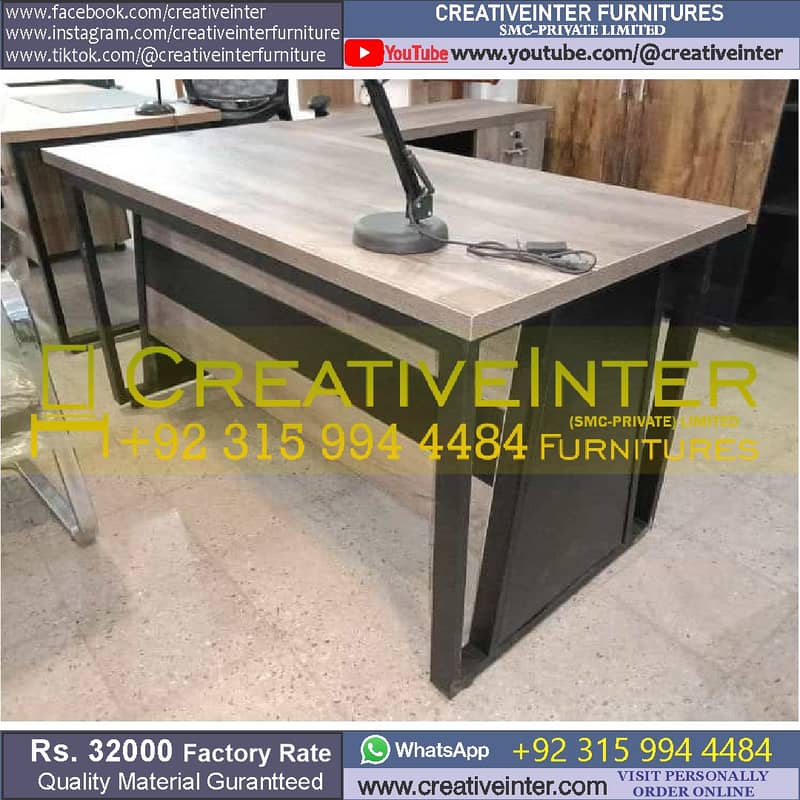 office Table Meeting Reception Desk Mesh Back Chair Workstation Study 16