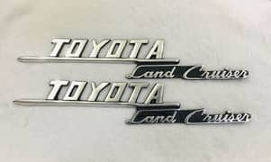 Toyota Land Cruiser Rear Piller Emblem 2 Piece