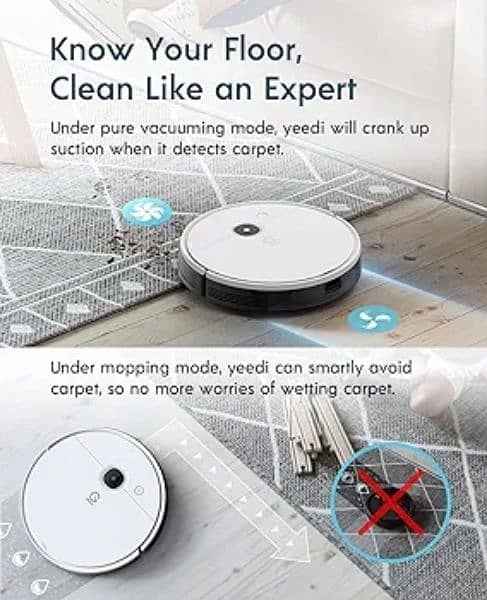 yeedi vac max Robot Vacuum Mop Combo - 2-in-1, Powerful 3000Pa Suction 3