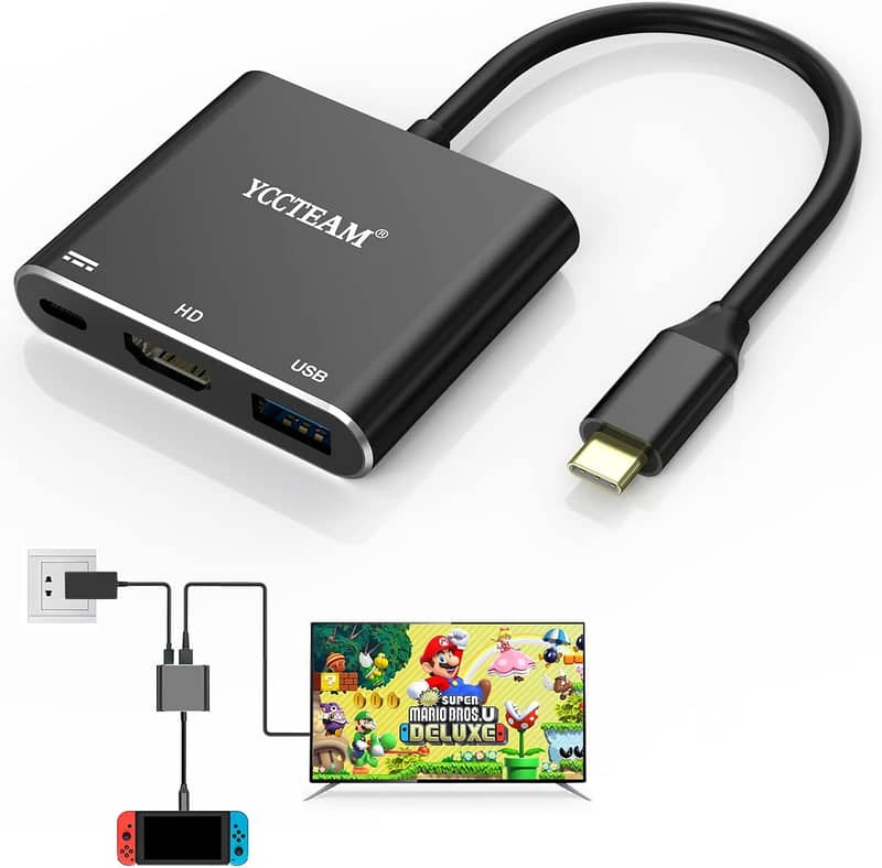 ZMUIPNG 10in1 type c USB-C HUB to HDMI +RJ45+VGA+USB2.0+ USB3.0 x2+SD 10