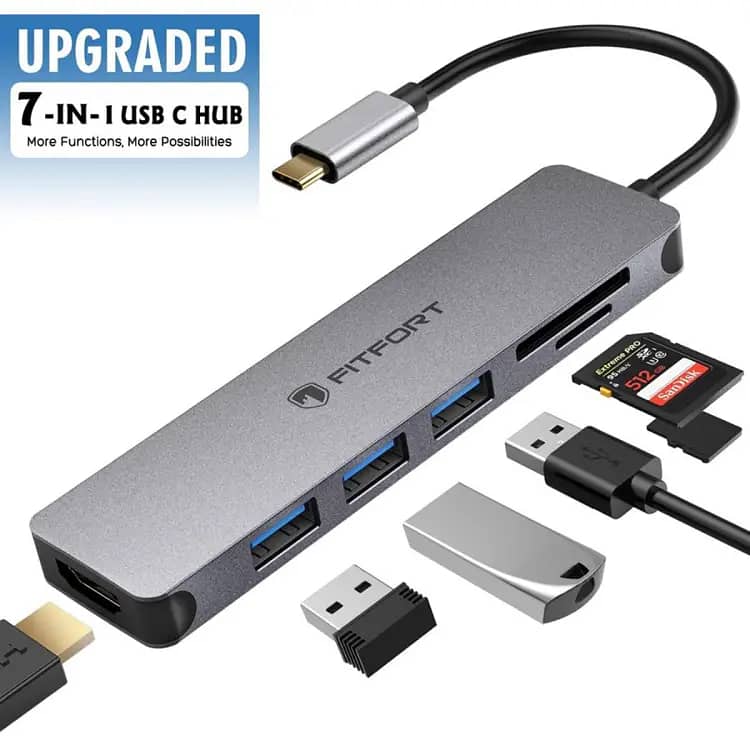ZMUIPNG 10in1 type c USB-C HUB to HDMI +RJ45+VGA+USB2.0+ USB3.0 x2+SD 14