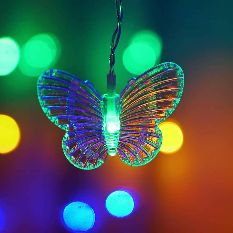 Butterfly Curtain Lights, 8 Modes 48 LED Firefly Twinkle String Lights 0