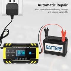 Husgw Car Battery Charger,8A 12V/4A 24V Car Battery Charger