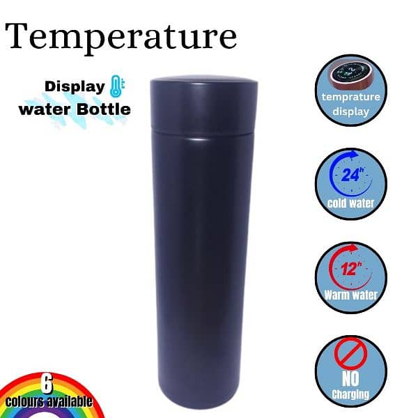temperature water bottle, smart thurmos, hot and cold water bottle 1