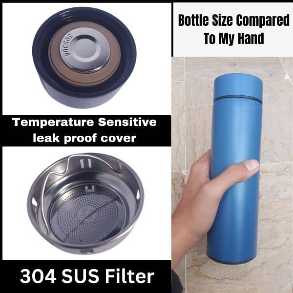 temperature water bottle, smart thurmos, hot and cold water bottle 4