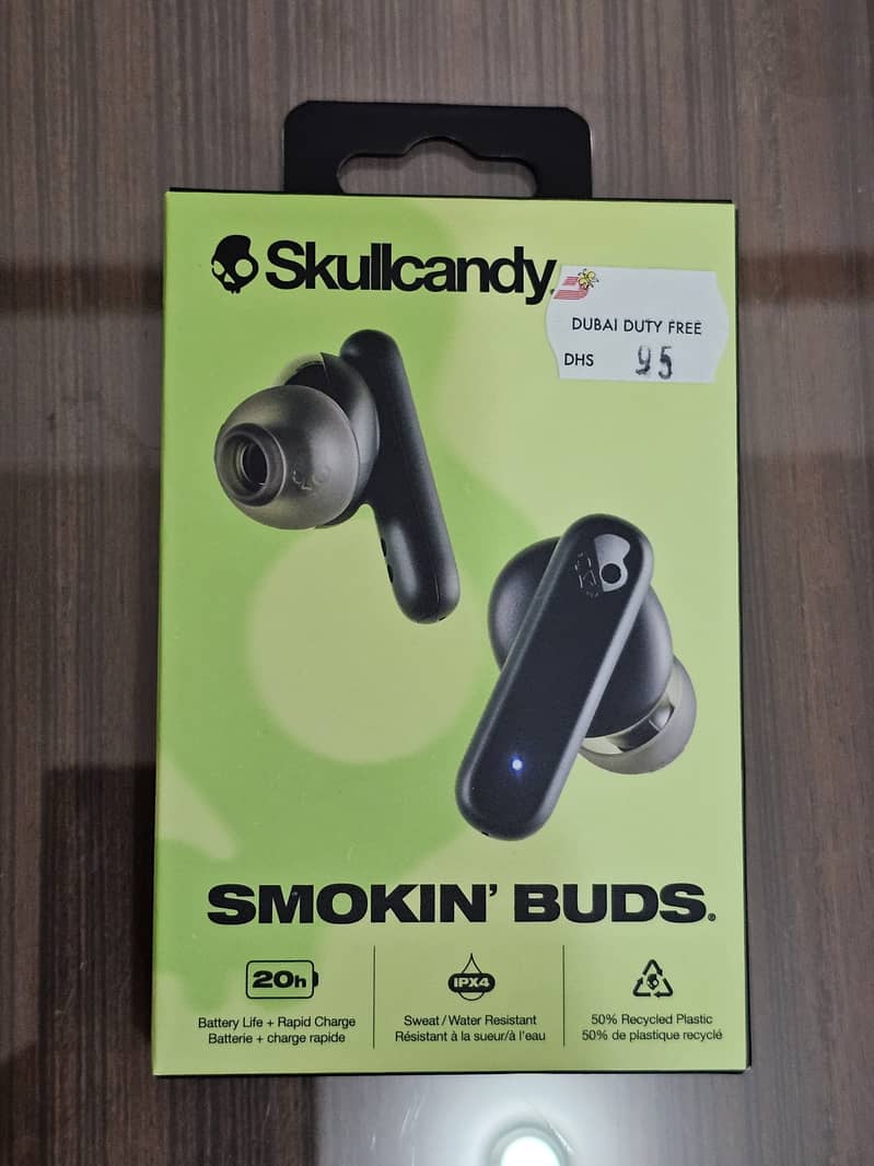 Skull Candy Smokin Buds - Wireless Bluetooth Earbuds - 1 Year Warranty 0