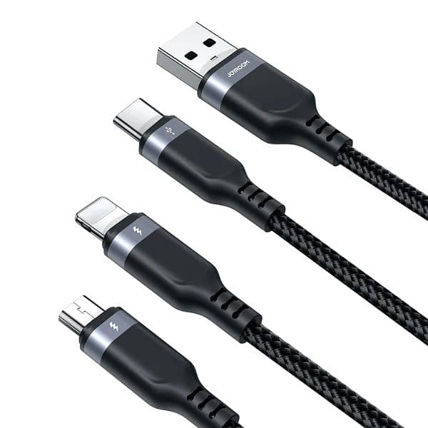 JOYROOM 3.5A USB-A to Lightning + Type-C + Micro 3-in-1 Charging Cable 1